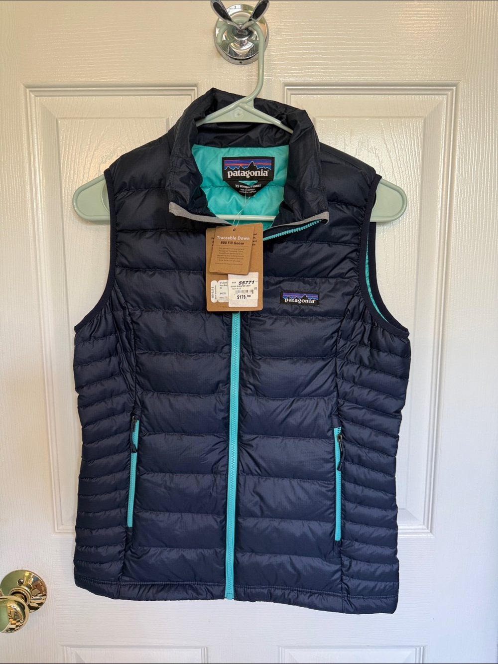 NWT Patagonia Women's Down Sweater Vest Navy Blue